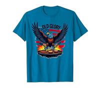 Old Glory Grill Master T-Shirt, Homme, Saphir, 3XL