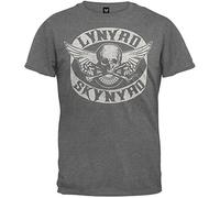 Old Glory Lynyrd Skynyrd - Mens Biker Patch T-Shirt X-Large Grey
