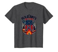 Old Glory's Grill Partner T-Shirt, Enfant, Chiné Foncé, 2 Ans