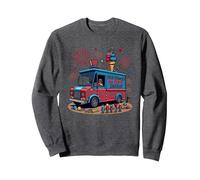 Old Glory's Ice Cream Social Sweatshirt, Unisexe pour Adultes, Chiné Foncé, M