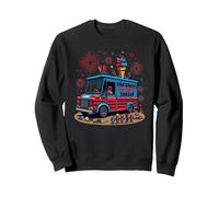 Old Glory's Ice Cream Social Sweatshirt, Unisexe pour Adultes, Noir, M