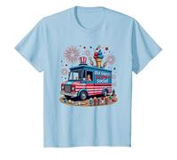 Old Glory's Ice Cream Social T-Shirt, Enfant, Bleu Céleste, 4 Ans