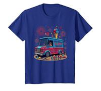 Old Glory's Ice Cream Social T-Shirt, Enfant, Bleu Royal, 3 Ans
