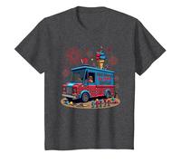 Old Glory's Ice Cream Social T-Shirt, Enfant, Chiné Foncé, 6 Ans