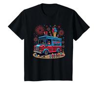 Old Glory's Ice Cream Social T-Shirt, Enfant, Noir, 4 Ans