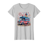 Old Glory's Ice Cream Social T-Shirt, Femme, Argent, XXL