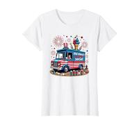 Old Glory's Ice Cream Social T-Shirt, Femme, Blanc, XL