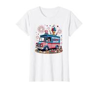 Old Glory's Ice Cream Social T-Shirt, Femme, Blanc, XS