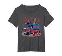Old Glory's Ice Cream Social T-Shirt, Femme Grandes Tailles, Chiné Foncé, 5X