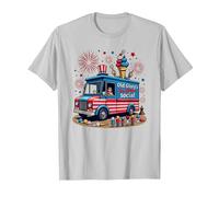 Old Glory's Ice Cream Social T-Shirt, Homme, Argent, XXL