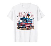 Old Glory's Ice Cream Social T-Shirt, Homme, Blanc, S