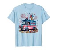 Old Glory's Ice Cream Social T-Shirt, Homme, Bleu Céleste, S