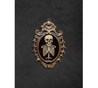 Old Gothic Frame with Skeleton Sketchbook - Cream Color Interior Sketch Pages for Gothic Art - Sketch Pages Numbered: This Sketch Book (Sketchbook) is ... scribbling, doodling, and brainstorming.