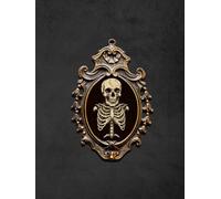 Old Gothic Frame with Skeleton Sketchbook - Cream Color Interior Sketch Pages for Gothic Art - Sketch Pages Numbered: This Sketch Book (Sketchbook) is ... scribbling, doodling, and brainstorming.