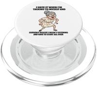 Old Grandma I Hate IT When I'm Talking to Myself Sarcastic PopSockets PopGrip pour MagSafe