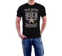Old Guys Rock Growing Old Disgracefully Birthday Mens Outdoor Graphic T-Shirt Black 3XL