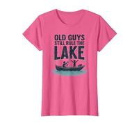 Old Guys Still Rule The Lake Bateau de pêche Humour, pêche T-Shirt, Femme, Rose chiné, XS