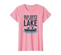 Old Guys Still Rule The Lake Bateau de pêche Humour, pêche T-Shirt, Femme, Rose, L