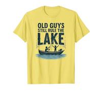 Old Guys Still Rule The Lake Bateau de pêche Humour, pêche T-Shirt, Homme, Citron, L