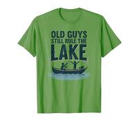 Old Guys Still Rule The Lake Bateau de pêche Humour, pêche T-Shirt, Homme, Herbe, L