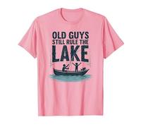 Old Guys Still Rule The Lake Bateau de pêche Humour, pêche T-Shirt, Homme, Rose, L