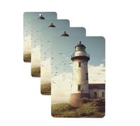 Old Lighthouse Lot de 4 cartes parfumées à suspendre pour chambre à coucher, armoire, voiture, tablettes d'aromathérapie pour homme et femme