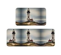 Old Lighthouse-Standard-Scale-2_00x Lot de 2 tapis de cuisine rembourrés pour le sol, tapis de cuisine confortable