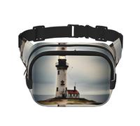 Old Lighthouse-standard-scale-2_00x print Sac banane pour femme Sac banane quotidien pour voyage, course à pied, chasse pour adulte, noir, One Size