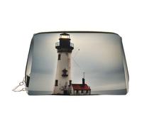 Old Lighthouse-Standard-Scale-2_00x Trousse de toilette en cuir pour femme, doré, Taille unique, Trousse de toilette