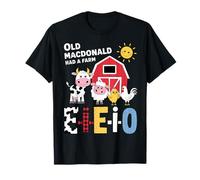 Old MacDonald Had a Farm E-I-E-I-O Garçon Anniversaire T-Shirt