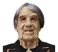 Old Man Costume Latex Masque-Halloween Face Cover, Old Man Mask | Vivid Supplies, Creative Costume Head Cover for Haunted House, Accessoires Costume Doux Headbon