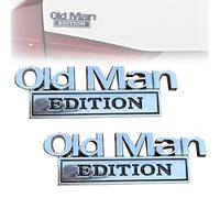 Old Man Edition Car Emblem, 3D Metal Badge Sticker for Side, Tailgate, Bumper, Funny Edition Nameplate Decal, for Trucks SUV Motorcycles (Style A)