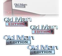 Old Man Edition Car Emblem, 3D Metal Badge Sticker for Side, Tailgate, Bumper, Funny Edition Nameplate Decal, for Trucks SUV Motorcycles (Style E)