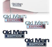 Old Man Edition Car Emblem, 3D Metal Badge Sticker for Side, Tailgate, Bumper, Funny Edition Nameplate Decal, for Trucks SUV Motorcycles (Style I)
