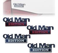 Old Man Edition Car Emblem, 3D Metal Badge Sticker for Side, Tailgate, Bumper, Funny Edition Nameplate Decal, for Trucks SUV Motorcycles (Style J)