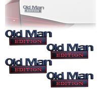 Old Man Edition Car Emblem, 3D Metal Badge Sticker for Side, Tailgate, Bumper, Funny Edition Nameplate Decal, for Trucks SUV Motorcycles (Style M)