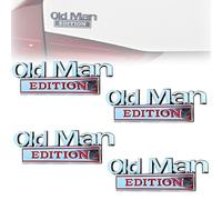 Old Man Edition Car Emblem, 3D Metal Badge Sticker for Side, Tailgate, Bumper, Funny Edition Nameplate Decal, for Trucks SUV Motorcycles (Style L)