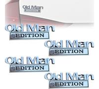 Old Man Edition Car Emblem, 3D Metal Badge Sticker for Side, Tailgate, Bumper, Funny Edition Nameplate Decal, for Trucks SUV Motorcycles (Style K)