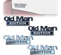 Old Man Edition Car Emblem, 3D Metal Badge Sticker for Side, Tailgate, Bumper, Funny Edition Nameplate Decal, for Trucks SUV Motorcycles (Style G)