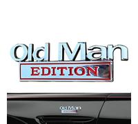 Old Man Edition Car Emblem - 3D Metal Emblem Decal Cars Sticker Plate pour Old Man | Logo adhésif résistant intempéries pour véhicule de Moto RV Motorcycle