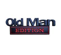 Old Man Edition Car Emblem - Badge D'autocollant en Métal 3D - Decal D'emblème en Métal, Autocollant De P-Laque Signalétique De Voiture Drôle, Décalage Décorant, Emblèmes De Camion pour Pare-Chocs