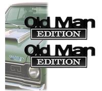 Old Man Edition Emblem Sticker - Funny Fack-IT Waterproof Bumper, Tailgate Decal with Strong Adhesive for Cars, Trucks, Motorcycles, SUV (Color-B)