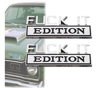 Old Man Edition Emblem Sticker - Funny Fack-IT Waterproof Bumper, Tailgate Decal with Strong Adhesive for Cars, Trucks, Motorcycles, SUV (Color-H)