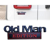 Old Man Edition Emblème 3D pour voiture, emblème 3D en métal pour plaque signalétique de voiture pour vieil homme, autocollant décoratif, emblèmes de camion pour pare-chocs latéraux et arrière de