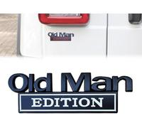 Old Man Edition Emblème 3D pour voiture, emblème 3D en métal pour plaque signalétique de voiture pour vieil homme, autocollant décoratif, emblèmes de camion pour pare-chocs latéraux et arrière de