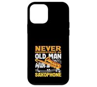 Old Man Grandpa Saxophone Saxophoniste Coque pour iPhone 12 Mini