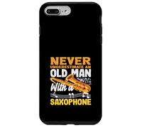 Old Man Grandpa Saxophone Saxophoniste Coque pour iPhone 7 Plus/8 Plus