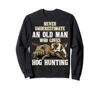 Old Man Who Loves Wild Hog Hunting Wild Sanglier Hunter Season Sweatshirt