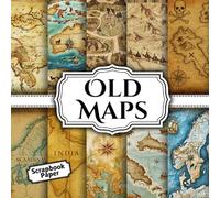 Old Maps Scrapbook Paper 15 Designs: 8.5x 8.5 In | Double - Sided Sheets Perfect For Scrapbooking, Wrapping, Junk Journals, Decoupage, DIY Crafts, Card Making, and More