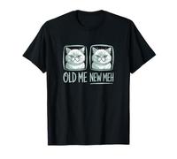 Old Me New Meh Chat Sarcastique drôle T-Shirt